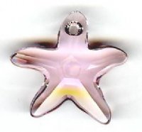 1 20mm Light Amethyst Swarovski Starfish